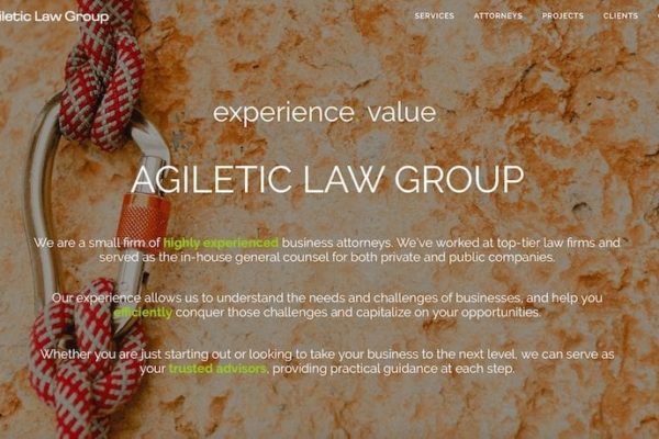 agiletic law wordpress website