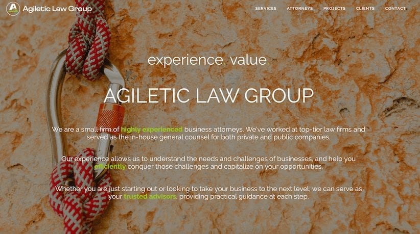 agiletic law wordpress website