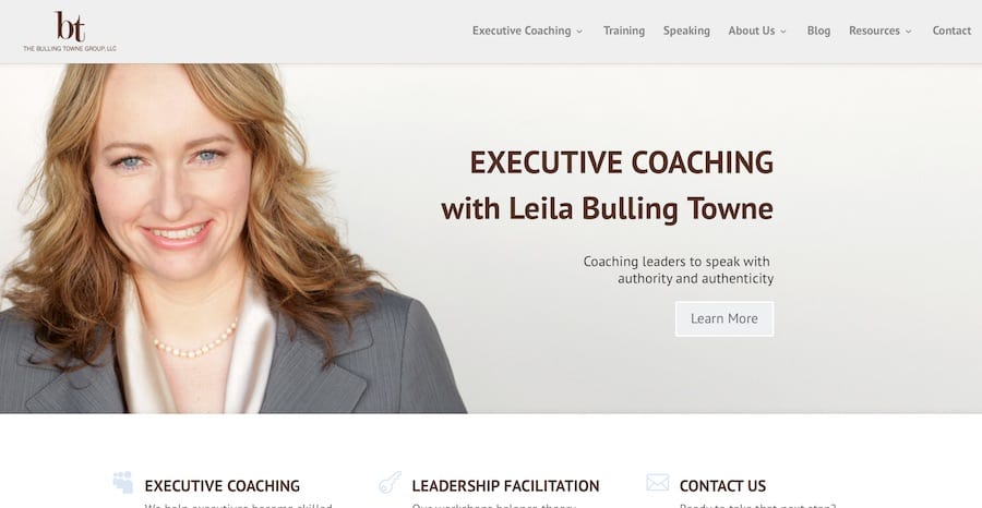 executive coaching website portfolio