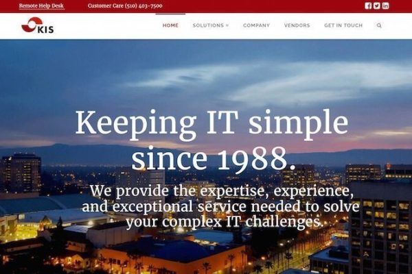 KIS it solutions wordpress website