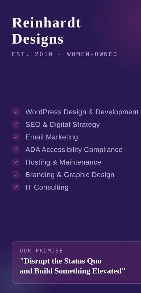 women owned web design firm