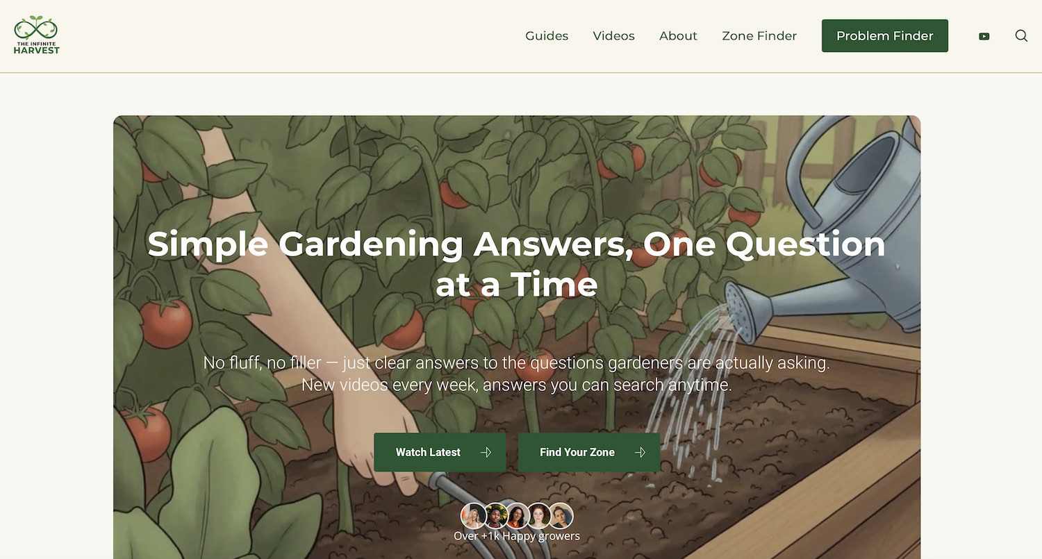 The Infinite harvest gardening